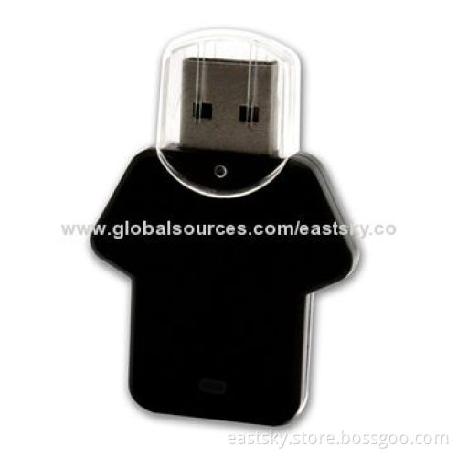 Custom Shirt-shaped USB Flash Drive with Hot-swap and Plug-and-play Features, OEM ServicesNew